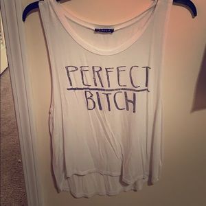 Perfect bitch tank top! Cute for the summer!(: